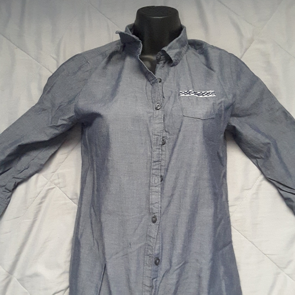 Denim, button-down